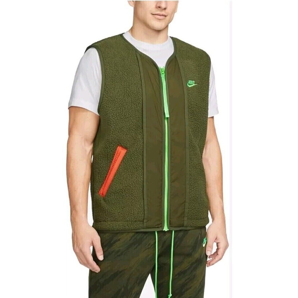 Nike Green and Orange Men's Vest